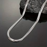 Premium Cuban Link Silver Chain &Classic Flat Design for men