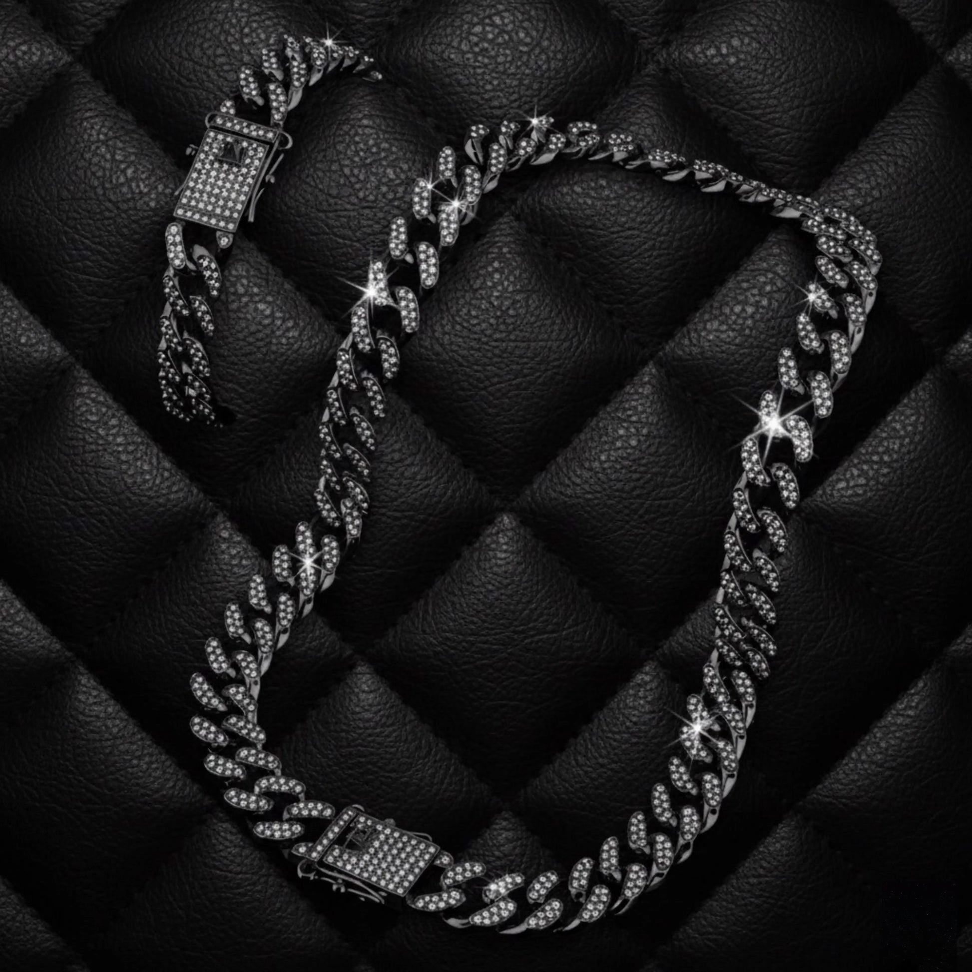 Luxury Iced Out Cuban Link Chain & Bracelet Set – Silver Plated Hip Hop Jewelry NEOLIGHT