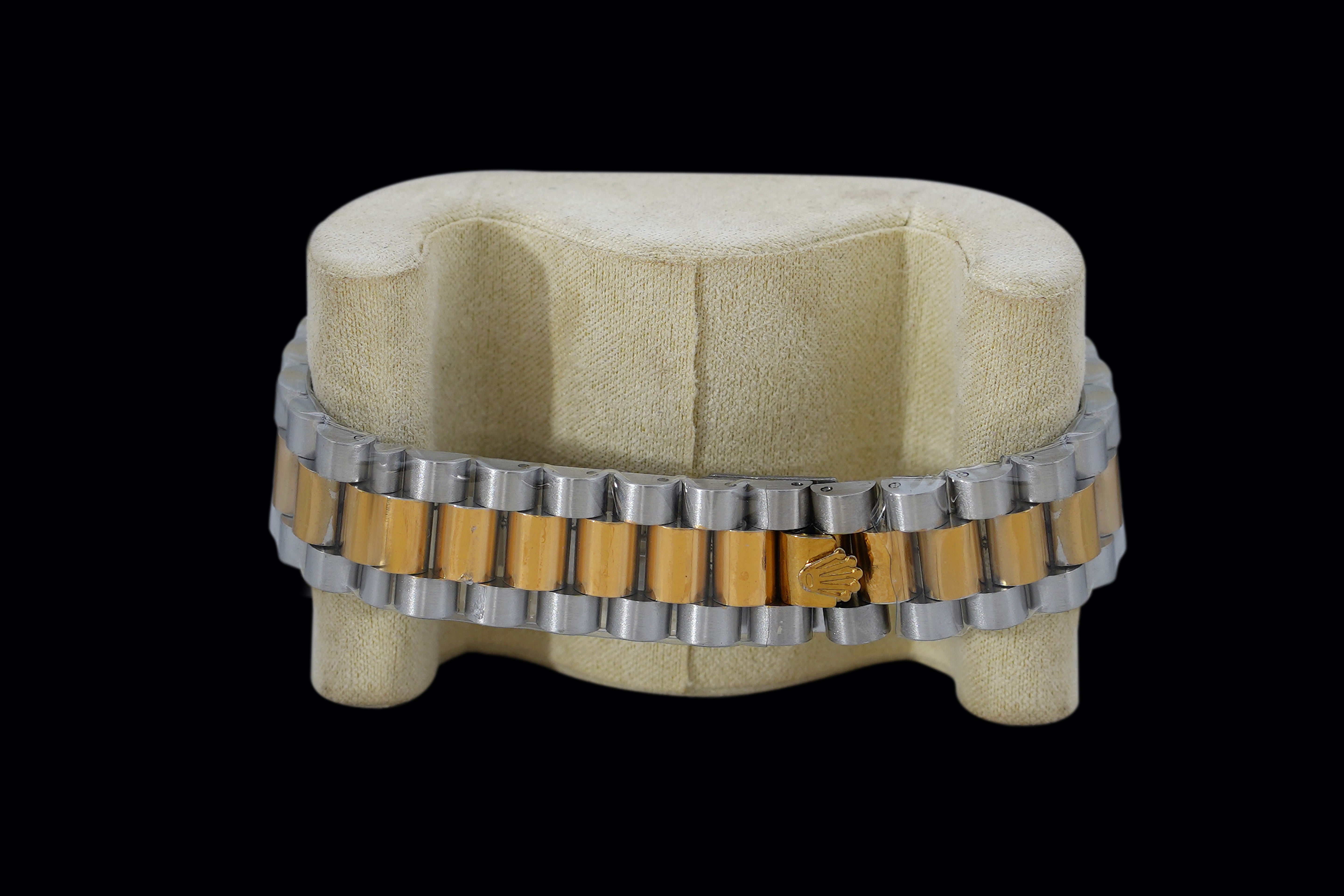 Rolex premium automatic movement silver with black dial.